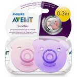 Авент Avent Soothie Shapes Пустышка 0-3 мес. силикон цельная с щитком ортодонт. Мишка розовый и фиолетовый SCF194/02 (2 шт.) Филипс Электроникс ЮК Лтд - Великобритания