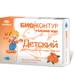 Рыбный жир Детский со вкусом Апельсина БиоКонтур (капсулы жевательные 400мг N100) Полярис ООО (г. Мурманск) - Россия