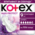 Котекс Макси Протект Kotex Maxi Protect Прокладки гигиенические супер+ароматизированные (9 шт.) PT Softex Indonesia Индонезия
