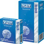 Визит Хай-тек (Vizit Hi-Tech Sensitive) Сенситив Сверхчувствительные, анатомической формы Презервативы (N12) Германия CPR Productions