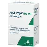 Латуда (табл. п. плен. о. 80 мг № 28) Анжелини Фарма С.п.А. Италия Бушу Фармасьютикалс Лтд Япония