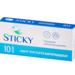 Стики Sticky Лейкопластырь Пластырь бактерицидный невидимый (2,5х5,6см №10 шт.) Эркафарм Вейсон Медикал Ко., Лтд. Китай