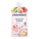 Мамако Пюре Яблоко и Персик с козьим творожком 6+ мес. (120 г. уп. дой-пак) Фруктис ООО - Россия