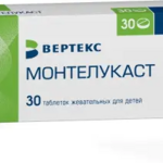 Монтелукаст (таблетки жевательные [для детей] 4 мг № 30) Вертекс АО г. Санкт-Петербург Россия