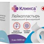Лейкопластырь (Пластырь) Клинса медицинский фиксирующий на тканевой основе (3.0х500 см белый) Чангжоу Хуалиань.- Китай