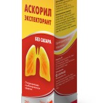 Аскорил экспекторант (без сахара) (раствор для приема внутрь 2 мг+50 мг+1 мг/5 мл 200 мл флакон) Гленмарк Фармасьютикалз Лтд Индия