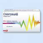 Спектрацеф (табл. п. плен. о. 400 мг № 10 блистер) Тедек Мейджи Фарма С.А Испания
