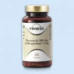 Вивация Vivacia Куркума 500 мг и Черный перец 5 мг Turmeric 500 mg & Bioperine 5 mg (капсулы 602 мг №60) Мэривери Лимитед - Англия