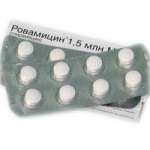 Ровамицин (таблетки покрытые пленочной оболочкой 1,5 млн МЕ N16) Санофи-Авентис Франс, Фамар Лион - Франция