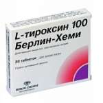 Л-Тироксин 100 Берлин Хеми (таблетки 100 мкг N50) Берлин-Хеми АГ/Менарини Групп - Германия