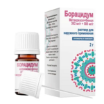 Борацидум (раствор для наружного применения 392 мг/г+588 мг/г 2 г фл. с крышкой с аппликатором) Кировская фармацевтическая фабрика АО Россия
