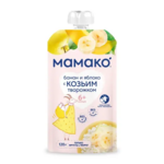 Мамако Пюре Яблоко и Банан с козьим творожком 6+ мес. (120 г. уп. дой-пак) Фруктис ООО - Россия
