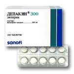 Депакин энтерик 300 (табл. п. киш.-рим. о. 300 мг № 100 блистер) Санофи-Авентис С.А Испания