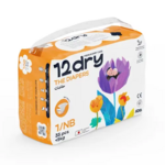 12dry Подгузники детские (размер 1 (NB) (до 5 кг) №35) Quanzhou Tianjiao Lady & Baby's Hygiene Supply Co.,Ltd Китай