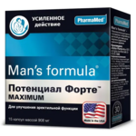 Мен-С Формула Man s formula Maximum  Потенциал форте Максимум (капсулы 908 мг N15) Kelker Pharma Inc./упак. БиоВид ООО США/ Россия