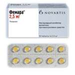 Фемара (таблетки п. пл. о. 2.5 мг № 30) Новартис Фарма АГ Швейцария Новартис Фарма АГ Швейцария