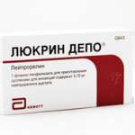 Люкрин депо (лиофилизат для приготовления суспензии для внутримышечного и подкожного введения пролонгированного действия 3,75 мг флакон N1 компл. с р-лем) Эбботт Лэбораториз С.А. - Испания, Такеда Фармасьютикал Компани Лтд. - Япония