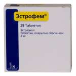 Эстрофем (таблетки покрытые оболочкой 2 мг диск календ. N28) Ново Нордиск А/С - Дания