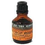 Йод (раствор для местного и наружного применения [спиртовой] 5 % 25 мл флакон)