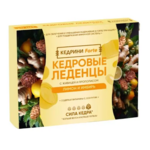 Кедрини Forte Кедровые Леденцы с живицей и прополисом вкус Лимон и Имбирь (леденцы 3.2 г №20) Экол ООО -Россия