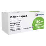 Акриварио (табл. п. плен. о. 50 мг (25.7 мг+24.3 мг) № 60) Акрихин ХФК АО Россия