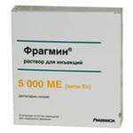 Фрагмин (раствор для внутривенного и подкожного введения 5000 анти-Ха МЕ/0.2 мл 0.2 мл № 10 шприц) Пфайзер Инк США Пфайзер МФГ Н.В Бельгия