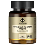 Тетралаб Tetralab Янтарная кислота Форте (таблетки п. о. 660 мг №60) Квадрат-С ООО - Россия