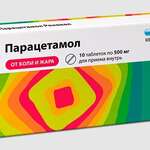 Парацетамол (таблетки 500 мг № 10) Реневал (Renewal) Обновление ПФК АО г. Новосибирск Россия