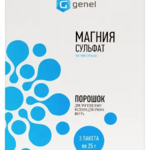 Магния сульфат (порошок для приг. р-ра для приема внутрь 25 г № 3 пакеты) Женел РД ООО Технопарк-Центр ООО Россия