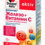 Доппельгерц Актив Железо+Витамин С+Гистидин+Фолиевая кислота (таблетки №30) Квайссер Фарма ГмбХ и Ко. КГ Queisser Pharma GmbH - Германия