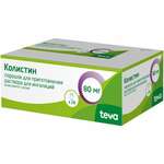 Колистин (порошок для приготовления раствора для ингаляций 80 мг (1000000 ЕД) № 28 флакон ) Тева Фармацевтические Предприятия Лтд Израиль Кселлия Фармасьютикалс АпС Дания