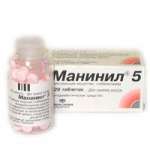 Манинил 5 (таблетки 5 мг N120) Берлин-Хеми АГ/Менарини Групп - Германия