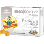 Рыбный жир с маслом чеснока БиоКонтур (капсулы 330 мг N100) Полярис ООО (г. Мурманск) - Россия