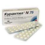 Курантил N 75 (табл. п. плен. о. 75 мг № 40) Берлин-Фарма ЗАО Россия Менарини-Фон Хейден ГмбХ Германия