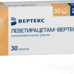 Леветирацетам Вертекс (табл. п. плен. о. 250 мг № 30) Вертекс АО г. Санкт-Петербург Россия