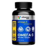 Омега 3 180 ЭПК/120 ДГК/1000 Рыбий жир (капсулы 1392 мг №90) Витамир Про Vitamir Pro Shandong Yuwang Pharmaceutical Co., Ltd. Китай