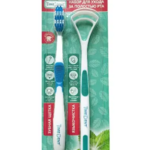 ТаймДент TimeDent Набор: Зубная щетка для взрослых средняя (1 шт.) +Языкочистка Олеос ООО - Россия