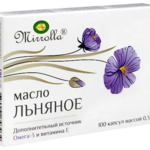 Льняное масло комплекс с витамином Е (капсулы 300 мг №100) Mirrolla Мирролла ООО - Россия