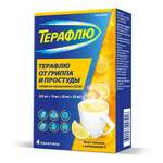 ТераФлю Лимон от гриппа и простуды (порошок для приг. р-ра для приема внутрь 325 мг+10 мг+20 мг+50 мг № 4 пакет 22.1 г) Хелеон Рус АО Россия Дельфарм Орлеан Франция