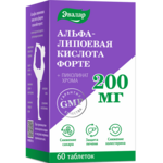 Альфа-липоевая кислота форте 200 мг (таблетки, покрытые оболочкой по 0,6 г. №60) Эвалар ЗАО - Россия