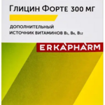 Глицин форте 300 мг (БАД) (таблетки для рассасывания 0,6 г №20) Erkapharm Эркафарм Фарминтегро ООО - Россия