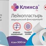 Лейкопластырь (Пластырь) Клинса медицинский фиксирующий на тканевой основе (4.0х500 см белый) Чангжоу Хуалиань.- Китай