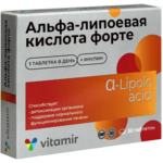 Альфа-липоевая кислота Форте 100 мг (таблетки 618 мг N30) Vitamir Витамир Квадрат-С ООО - Россия