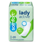 Сомфорт Леди Актив Мини Somfort Lady Active Mini Прокладки урологические женские впитывающие 2 капли (20 шт.) Megasoft (CHINA) Co., LTD Китай