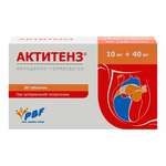Актитенз (таблетки 10 мг+40 мг № 30) ПАНБИО ФАРМ ООО Россия Симпекс Фарма Пвт.Лтд Индия