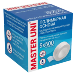 Мастер Юни Master Uni Лейкопластырь фиксирующий на полимерной основе (5 м x 500 см) Хелслаб ООО-Россия