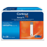 Тест-полоски к глюкометру Контур ТС (Contour TS) (25 шт.+25 шт) Байер Консьюмер Кеа АГ - Швейцария