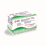 Игла для шприц-ручки BD Micro-Fine Plus с пятигранной заточкой pentapoint 32G 0.23 мм х 4 мм (100 шт.) Бектон Дикинсон - США