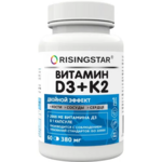 Ризингстар Risingstar Витамин Д3 (D3)+K2 (капсулы 380 мг №60) Здравфарм ООО - Россия