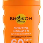 Биокон солнце Спрей Ультра защита солнцезащитный для всей семьи SPF60 (160 мл) Биокон Плюс НПО ООО-Россия